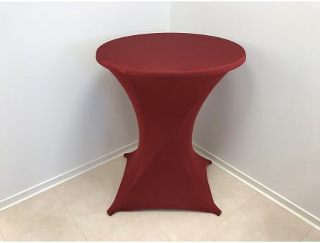 Statafel + rok bordeaux rood